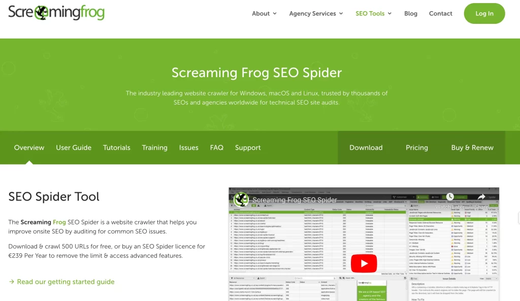 Screaming Frog SEO Spider
