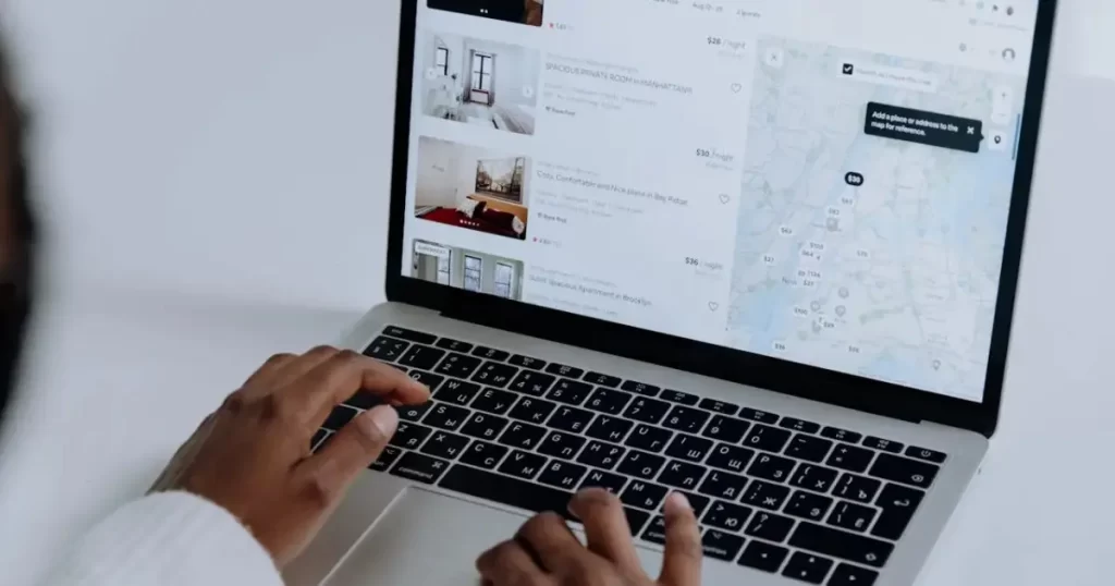 a customer searches for services or products