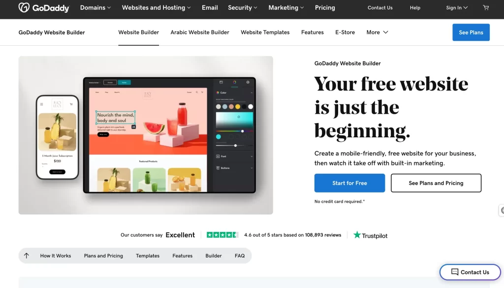 godaddy website-builder