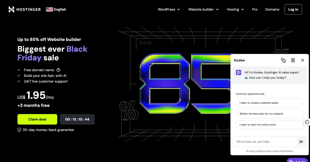 hostinger website builder